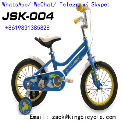 Steel Frame 3 To 8 Years Old Kids Bicycle With Training Wheels Personalized 12inch 16inch
