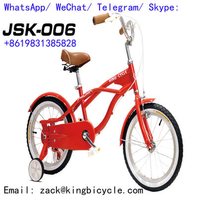 Steel Frame 3 To 8 Years Old Kids Bicycle With Training Wheels Personalized 12inch 16inch